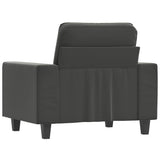 Sofa Chair Dark Grey 60 cm Microfibre Fabric