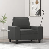 Sofa Chair Dark Grey 60 cm Microfibre Fabric
