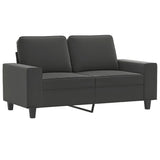 2-Seater Sofa Dark Grey 120 cm Microfibre Fabric