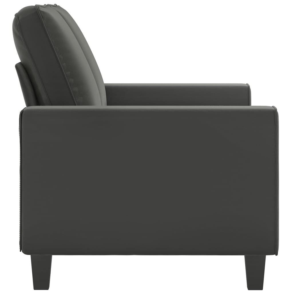 2-Seater Sofa Dark Grey 120 cm Microfibre Fabric