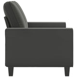 2-Seater Sofa Dark Grey 120 cm Microfibre Fabric