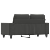 2-Seater Sofa Dark Grey 120 cm Microfibre Fabric