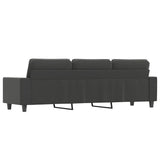 3-Seater Sofa Dark Grey 210 cm Microfibre Fabric - 45-Degree Angle