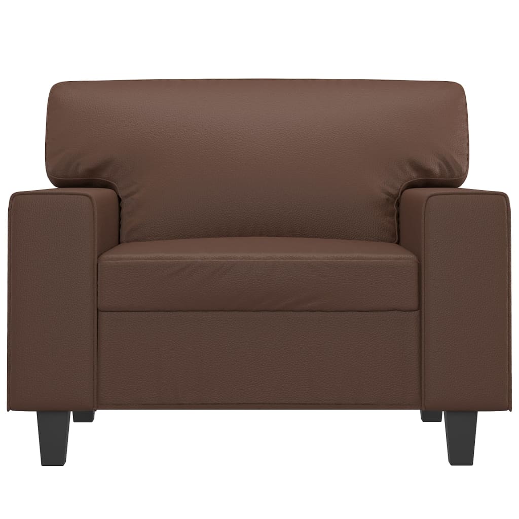 Sofa Chair Brown 60 cm Faux Leather