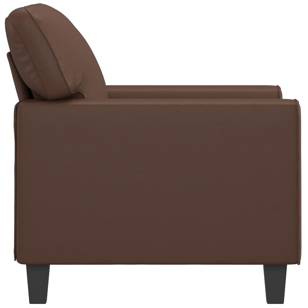 Sofa Chair Brown 60 cm Faux Leather