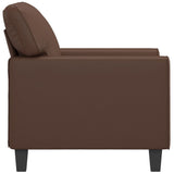 Sofa Chair Brown 60 cm Faux Leather