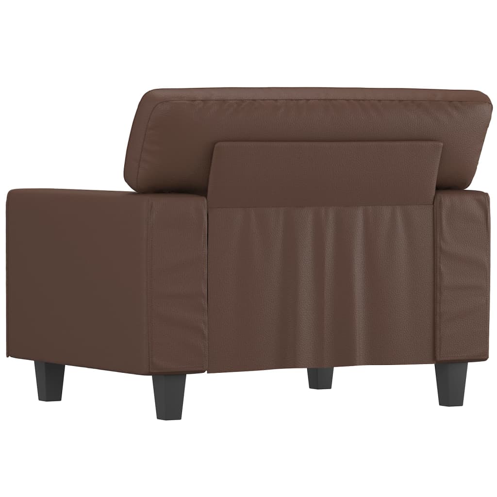 Sofa Chair Brown 60 cm Faux Leather