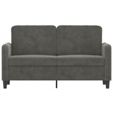 2-Seater Sofa Dark Grey 120 cm Velvet