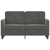 2-Seater Sofa Dark Grey 120 cm Velvet - Side View