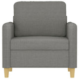 Sofa Chair Dark Grey 60 cm Fabric - Side View