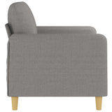 2-Seater Sofa Light Grey 120 cm Fabric