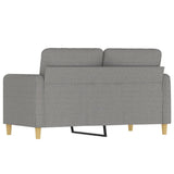 2-Seater Sofa Light Grey 120 cm Fabric - 45-Degree Angle
