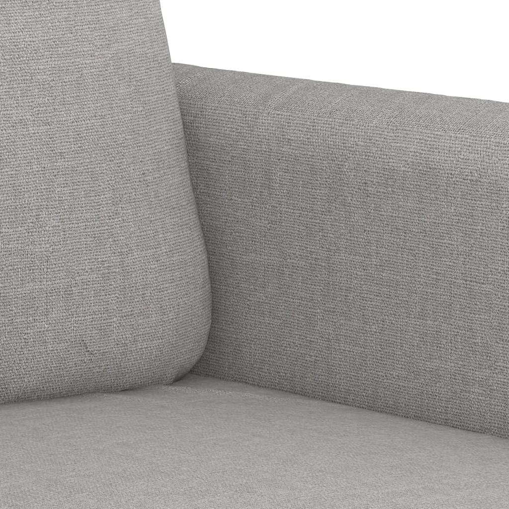 2-Seater Sofa Light Grey 120 cm Fabric