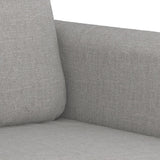 2-Seater Sofa Light Grey 120 cm Fabric - Rear View