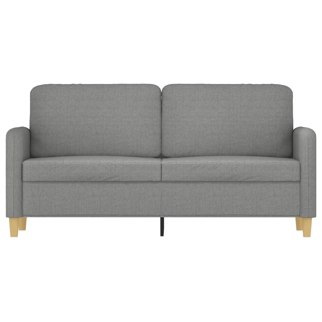 2-Seater Sofa Dark Grey 140 cm Fabric