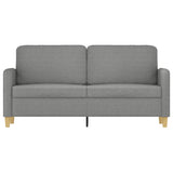 2-Seater Sofa Dark Grey 140 cm Fabric