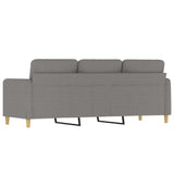 3-Seater Sofa Light Grey 180 cm Fabric - 45-Degree Angle