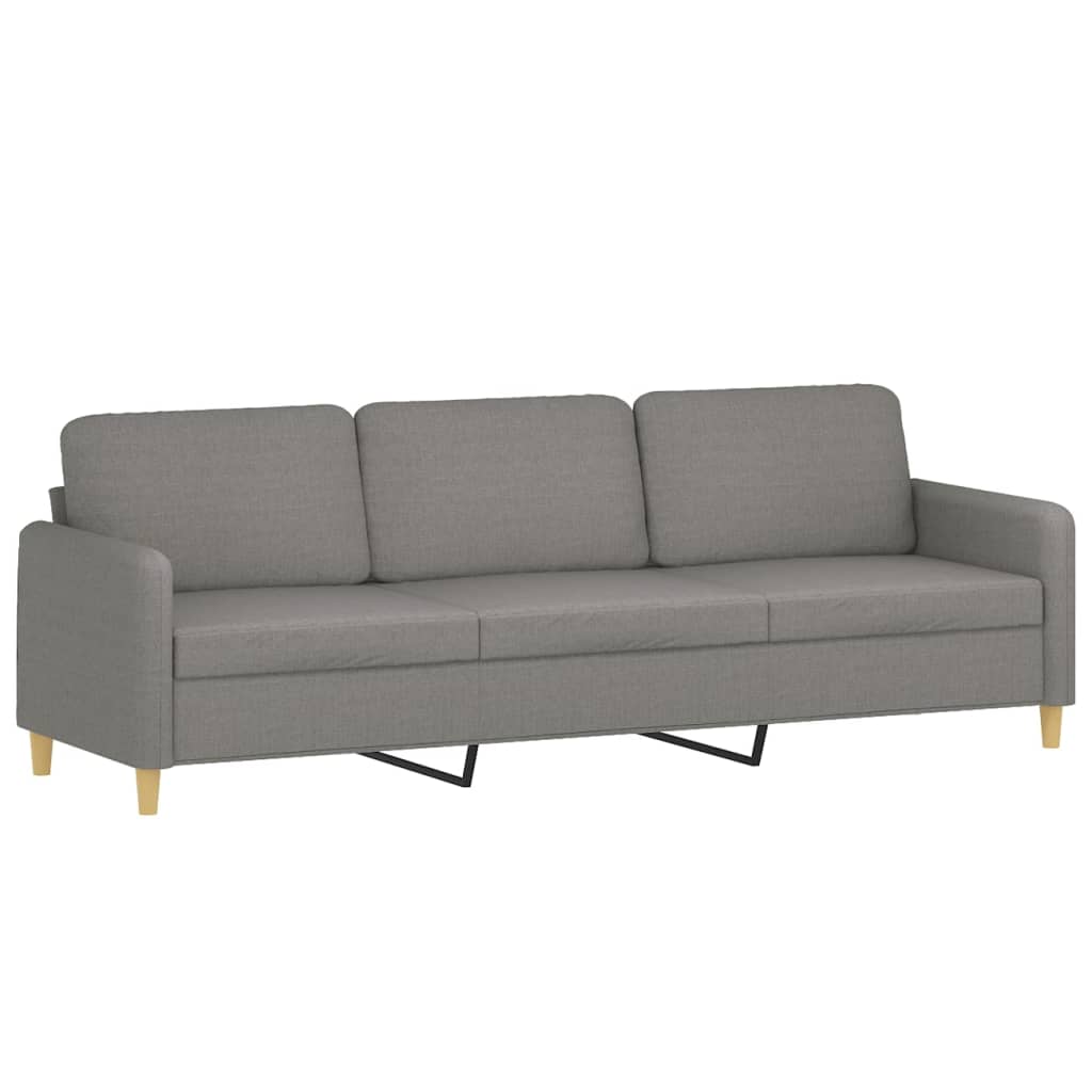 3-Seater Sofa Dark Grey 210 cm Fabric
