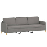 3-Seater Sofa Dark Grey 210 cm Fabric