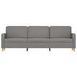 3-Seater Sofa Dark Grey 210 cm Fabric