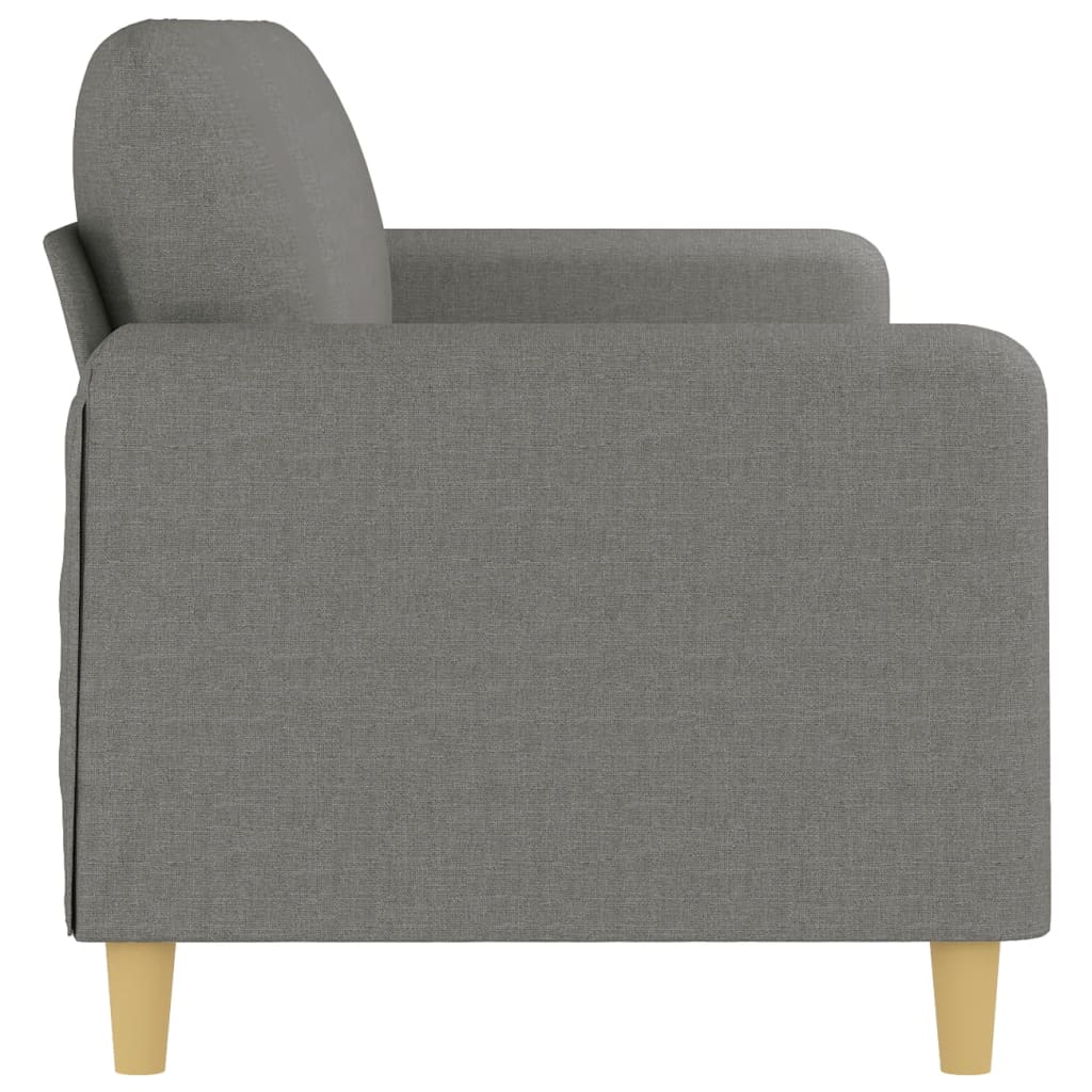 3-Seater Sofa Dark Grey 210 cm Fabric