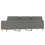 3-Seater Sofa Dark Grey 210 cm Fabric