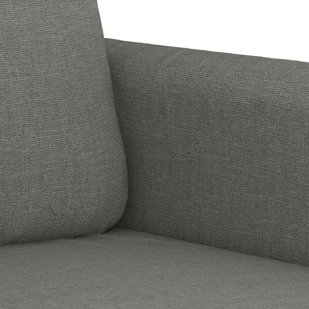 3-Seater Sofa Dark Grey 210 cm Fabric