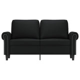 2-Seater Sofa Black 120 cm Faux Leather