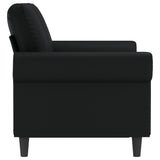 2-Seater Sofa Black 120 cm Faux Leather - Top-Down View