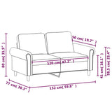 2-Seater Sofa Black 120 cm Faux Leather - Low Angle