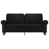 2-Seater Sofa Black 140 cm Faux Leather