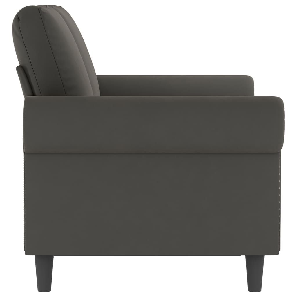 2-Seater Sofa Dark Grey 120 cm Velvet