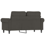 2-Seater Sofa Dark Grey 120 cm Velvet - 45-Degree Angle