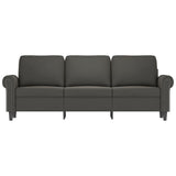 3-Seater Sofa Dark Grey 180 cm Velvet - Side View