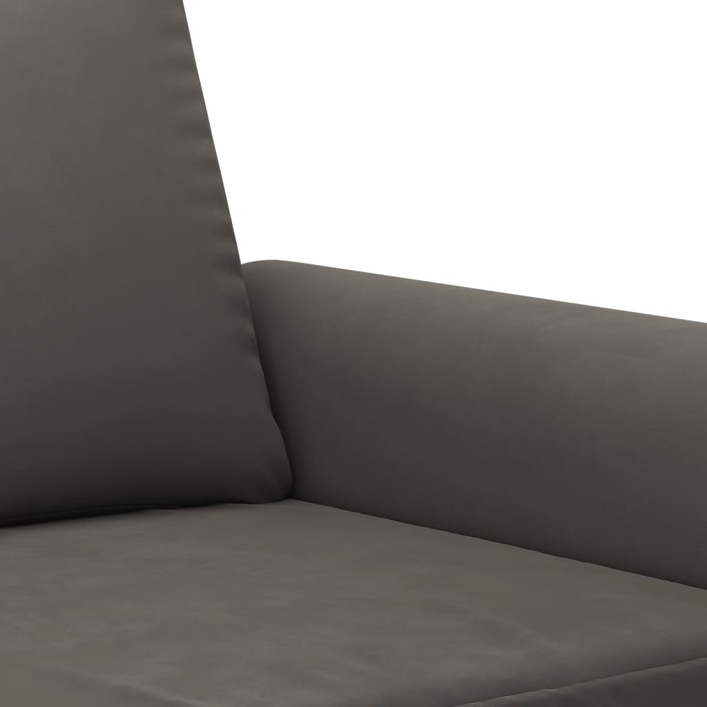 3-Seater Sofa Dark Grey 180 cm Velvet