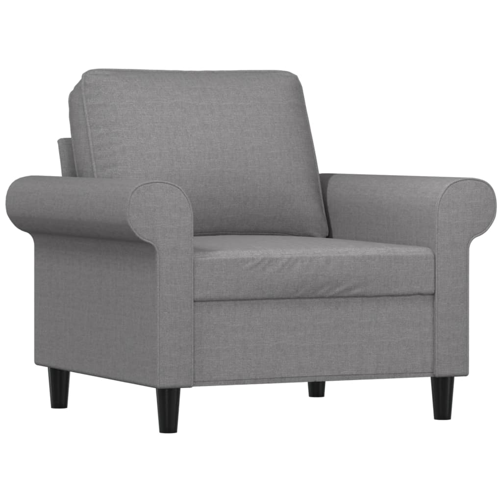 Sofa Chair Light Grey 60 cm Fabric