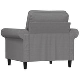 Sofa Chair Light Grey 60 cm Fabric