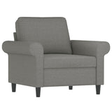 Sofa Chair Dark Grey 60 cm Fabric - Front View