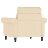 Sofa Chair Cream 60 cm Fabric - 45-Degree Angle