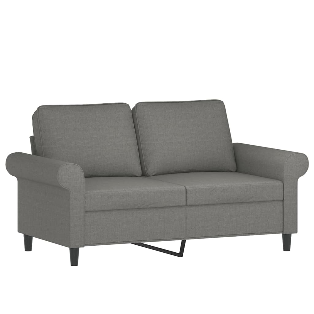 2-Seater Sofa Dark Grey 120 cm Fabric
