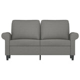 2-Seater Sofa Dark Grey 120 cm Fabric