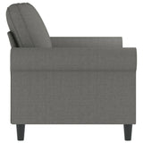 2-Seater Sofa Dark Grey 120 cm Fabric