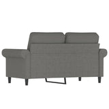 2-Seater Sofa Dark Grey 120 cm Fabric - 45-Degree Angle