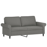 2-Seater Sofa Dark Grey 140 cm Fabric
