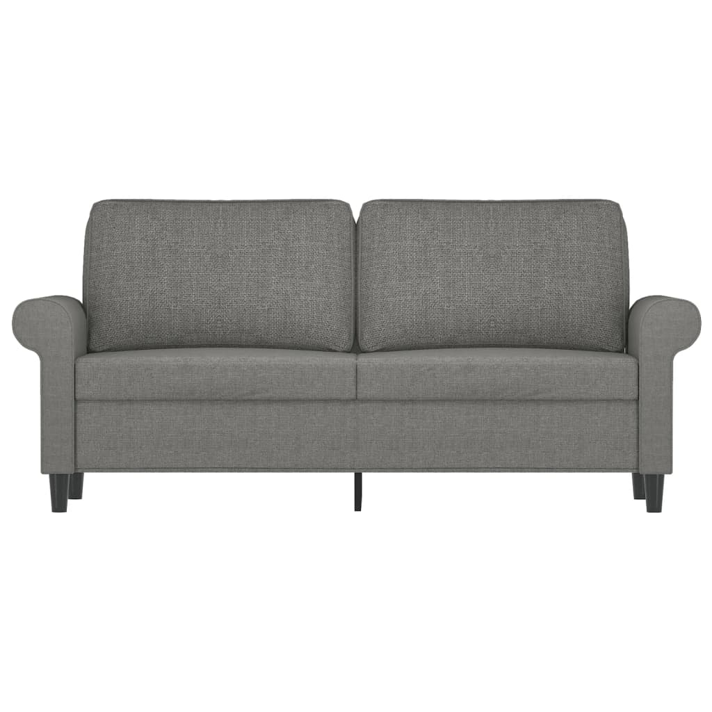 2-Seater Sofa Dark Grey 140 cm Fabric