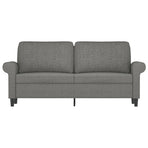 2-Seater Sofa Dark Grey 140 cm Fabric