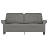 2-Seater Sofa Dark Grey 140 cm Fabric - Side View