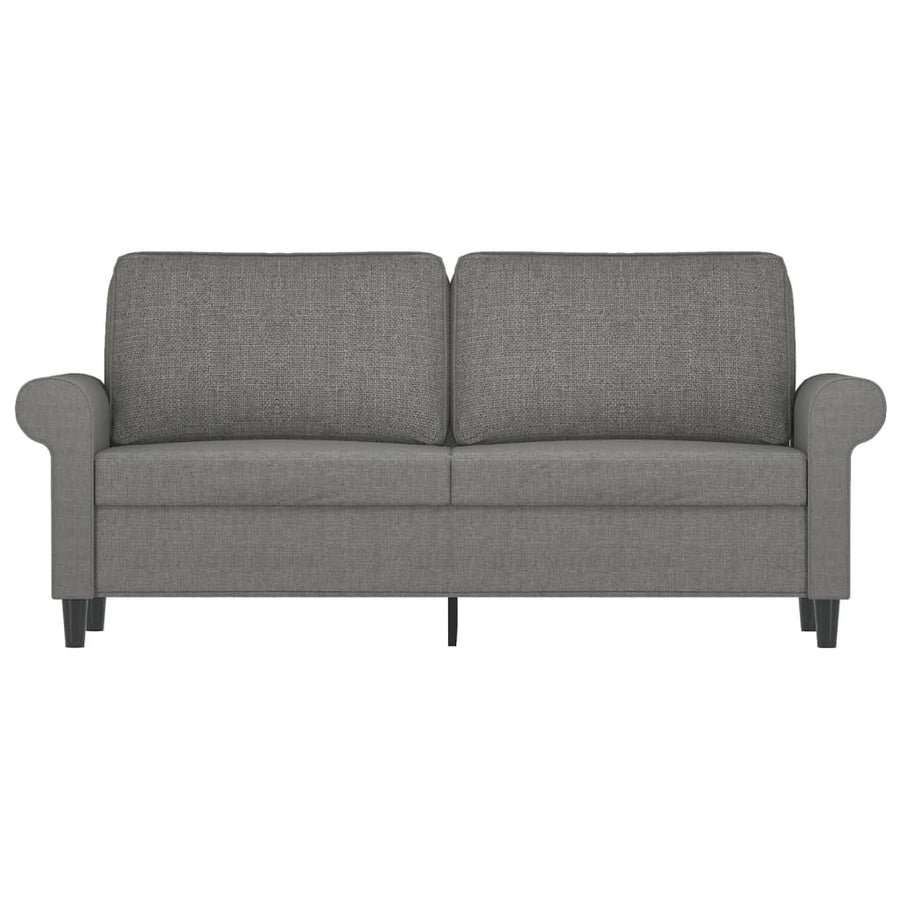 2-Seater Sofa Dark Grey 140 cm Fabric