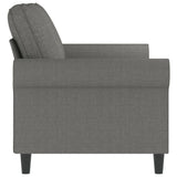 2-Seater Sofa Dark Grey 140 cm Fabric - Top-Down View