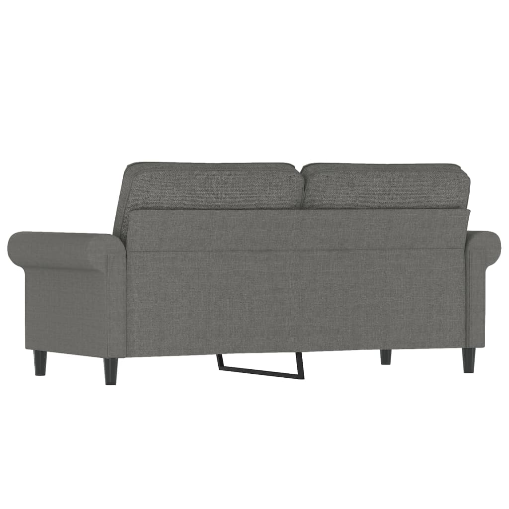 2-Seater Sofa Dark Grey 140 cm Fabric